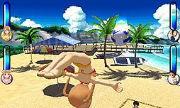 画像ギャラリー No.004のサムネイル画像 / 3DS用ダウンロードソフト「おきらくビーチバレー3D」が8月8日配信。「おきらく家族」が常夏のビーチで最強を目指す