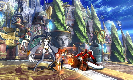 画像ギャラリー No.003のサムネイル画像 / AC版「BLAZBLUE CHRONOPHANTASMA」,秋のバージョンアップで「セリカ=A=マーキュリー」と「Λ-No.11-(ラムダ)」が参戦