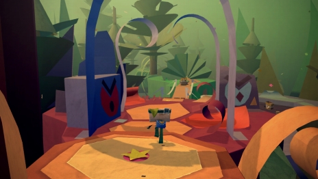 画像ギャラリー No.001のサムネイル画像 / 「Tearaway 〜はがれた世界の大冒険〜」のゲーム概要が公開。プレイヤーは「かみさま」で，その“大きなチカラ”によって「小さな旅びと」を導いていく