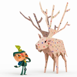 画像ギャラリー No.020のサムネイル画像 / 「Tearaway 〜はがれた世界の大冒険〜」のゲーム概要が公開。プレイヤーは「かみさま」で，その“大きなチカラ”によって「小さな旅びと」を導いていく