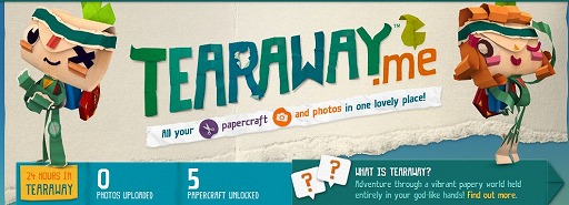 画像ギャラリー No.001のサムネイル画像 / 「Tearaway 〜はがれた世界の大冒険〜」，夢のような世界が谷底に広がる“びりびり峡谷”や，冒険中に撮った写真などが共有できる「Tearaway.me」の情報を公開。体験版の配信も