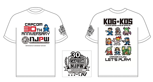 画像ギャラリー No.004のサムネイル画像 / カプコン，新日本プロレスとのコラボTシャツに30周年記念デザインが登場