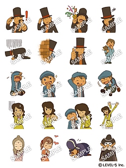 画像ギャラリー No.001のサムネイル画像 / 「レイトン教授と超文明Aの遺産」のLINE向けスタンプ全40種が本日配信