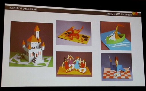 画像ギャラリー No.007のサムネイル画像 / ［GDC 2015］「飛び出す絵本」をゲーム画面に再現するまでの努力。「TENGAMI」のグラフィックスがどのように開発されたのかをクリエイターが解説