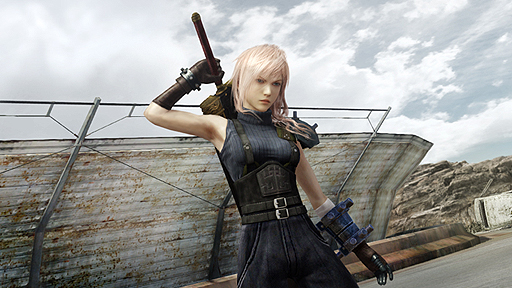 画像ギャラリー No.002のサムネイル画像 / 「LIGHTNING RETURNS: FINAL FANTASY XIII」最新情報。初回生産特典は「FFVII」の主人公 クラウドの衣装をライトニング用にアレンジした「ウェア」