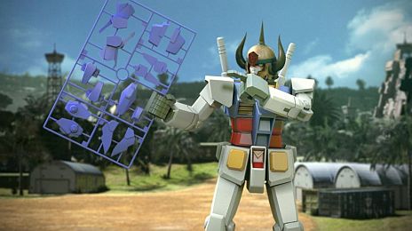 画像ギャラリー No.002のサムネイル画像 / 「ガンダムブレイカー」のカスタマイズをテーマとしたPS Vita「共闘先生」の新テレビCMが明日放送開始。共闘先生が初代ガンダムの姿で登場
