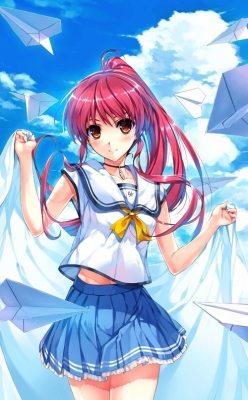 画像ギャラリー No.001のサムネイル画像 / 「水平線まで何マイル?」のパッケージビジュアルと,各店舗特典のイラストが公開。特典は新ヒロインを描いたものが多め