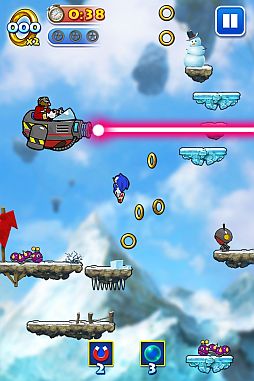 画像ギャラリー No.001のサムネイル画像 / 「ソニックジャンプ」が配信開始。端末を傾けてソニックを高くジャンプさせよう
