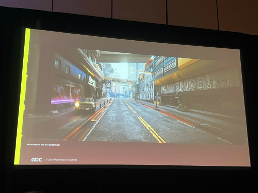画像ギャラリー No.005のサムネイル画像 / ［GDC 2024］「サイバーパンク2077」の街づくりは現実の都市計画と変わらない。“生きている街”ナイトシティはいかにして作られたのか