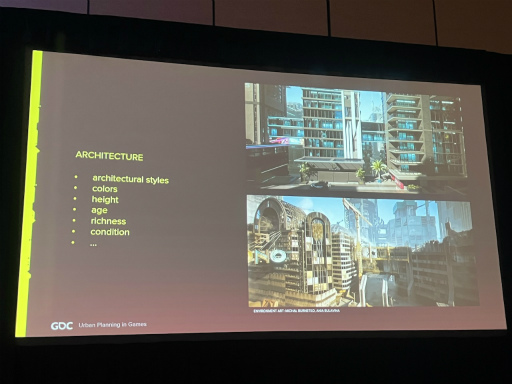 画像ギャラリー No.006のサムネイル画像 / ［GDC 2024］「サイバーパンク2077」の街づくりは現実の都市計画と変わらない。“生きている街”ナイトシティはいかにして作られたのか
