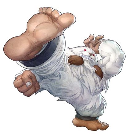 画像ギャラリー No.004のサムネイル画像 / 「ヴァンパイア リザレクション」の登場キャラクター「ビシャモン」「サスカッチ」を紹介。癖のある技の数々をムービーで確認しよう