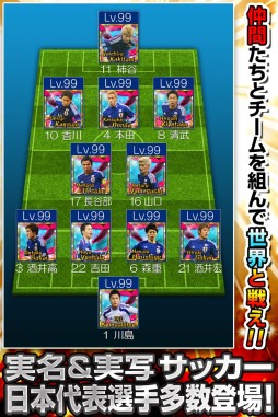 画像ギャラリー No.003のサムネイル画像 / 育成SLG「サッカー日本代表 2014 ヒーローズ」がdゲームで配信開始