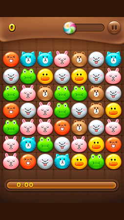 画像ギャラリー No.003のサムネイル画像 / 「LINE」のキャラクター達がブロックになって登場！ スマートフォン向けパズルゲーム「LINE POP」を紹介する「（ほぼ）日刊スマホゲーム通信」第125回