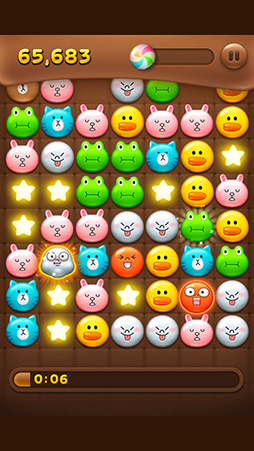 画像ギャラリー No.007のサムネイル画像 / 「LINE」のキャラクター達がブロックになって登場！ スマートフォン向けパズルゲーム「LINE POP」を紹介する「（ほぼ）日刊スマホゲーム通信」第125回
