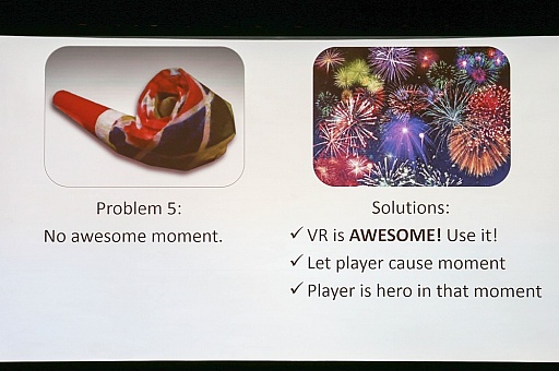画像ギャラリー No.020のサムネイル画像 / ［GDC 2016］人気VRゲーム開発者が語る「凄い」ゲームのための方程式。プレゼンスを破壊する7つの要因とは？