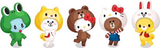 画像ギャラリー No.003のサムネイル画像 / 「LINE プレイ」がハローキティとコラボ。キティがブラウンに変装して登場