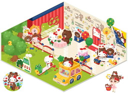 画像ギャラリー No.005のサムネイル画像 / 「LINE プレイ」がハローキティとコラボ。キティがブラウンに変装して登場