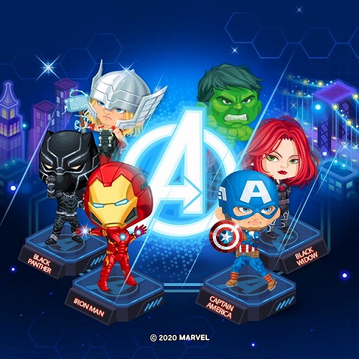 画像ギャラリー No.001のサムネイル画像 / 「LINE プレイ」と「アベンジャーズ」のコラボがスタート。アベンジャーズの世界観を再現した限定スクエアが登場