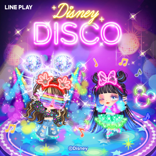 画像ギャラリー No.001のサムネイル画像 / 「LINE プレイ」,リズムゲームで遊べる“ディズニー ディスコ”スクエアを公開