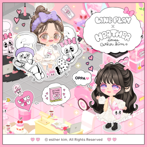 画像ギャラリー No.001のサムネイル画像 / 「LINE プレイ」，“Esther Bunny”とファッションブランド“Heather”とのコラボを開始