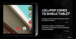 画像ギャラリー No.002のサムネイル画像 / 「SHIELD Tablet」へのAndroid 5.0配信開始は11月中で決定。「HL2:EP1」の移植とゲームのオンラインストリーミングサービス開始も発表される