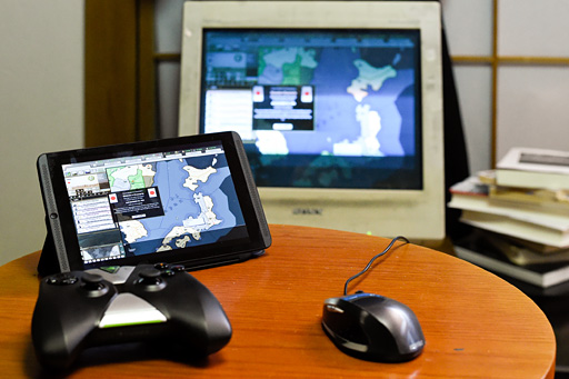 画像ギャラリー No.008のサムネイル画像 / 徳岡正肇の これをやるしかない!:「SHIELD Tablet」を使った“ごろ寝ストラテジーゲーム環境”の構築を本気で考える