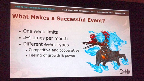 画像ギャラリー No.005のサムネイル画像 / ［GDC 2013］成功の鍵は「イベント」にあり。米国向けアプリを題材に，ディー・エヌ・エーの開発者が語ったソーシャルゲームの秘訣とは