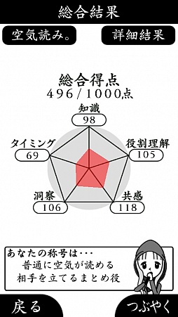 画像ギャラリー No.007のサムネイル画像 / あらゆる場面で空気を読め。スマートフォン向け状況対応能力育成ゲーム「空気読み。2」を紹介する「(ほぼ)日刊スマホゲーム通信」第156回