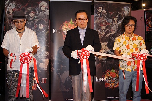 画像ギャラリー No.010のサムネイル画像 / 「LORD of VERMILION III」が本日稼働開始。開発陣に加えて，スクウェア・エニックス松田洋祐社長も駆けつけたオープニングイベントをレポート