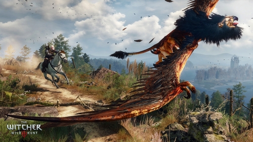 画像ギャラリー No.001のサムネイル画像 / 巨大モンスターとの戦闘シーンが収録された「The Witcher 3: Wild Hunt」の最新トレイラーが公開