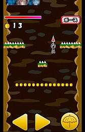画像ギャラリー No.004のサムネイル画像 / 傘一本持って高速落下。スマートフォン向けアクション「落下でコイン」を紹介する「（ほぼ）日刊スマホゲーム通信」第206回