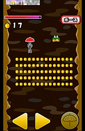画像ギャラリー No.006のサムネイル画像 / 傘一本持って高速落下。スマートフォン向けアクション「落下でコイン」を紹介する「（ほぼ）日刊スマホゲーム通信」第206回