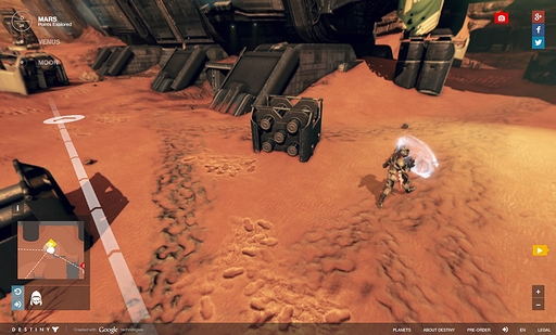 画像ギャラリー No.003のサムネイル画像 / Bungie×Googleの共同開発による「Destiny」の“ストリートビュー風”マップ探索ツール「Destiny Planet View」が公開