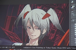 画像ギャラリー No.026のサムネイル画像 / ［TGS 2013］さまざまな活動を精力的に行うredjuice氏の，ライブペイントが行われたTokyo Otaku Modeブースの模様をお届け