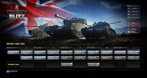 画像ギャラリー No.002のサムネイル画像 / 「World of Tanks Blitz」，本日アップデート1.6を実施。イギリスの技術ツリーに重戦車ラインが加わり，新マップ「カスティーリャ」も登場