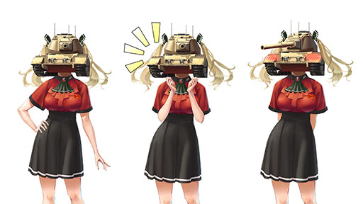 画像ギャラリー No.002のサムネイル画像 / Wargaming,「戦車頭女子〜君の笑顔が見たくて〜」を特設サイトで公開。「World of Tanks Blitz」のPRで制作された恋愛SLG