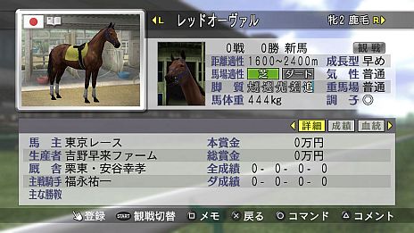 画像ギャラリー No.004のサムネイル画像 / PS Vita版「Winning Post 7 2013」,ワンタッチで馬や人の情報を呼び出せる「ショートカット機能」が搭載に。秘書「姫神ノエル」や最新の実在馬も実装
