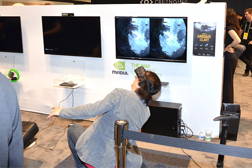 画像ギャラリー No.009のサムネイル画像 / ［GDC 2015］Crytekの2015年は仮想現実とAndroid TVにフォーカス。ブースでCEOに話を聞きつつ，恐竜と戯れてきた
