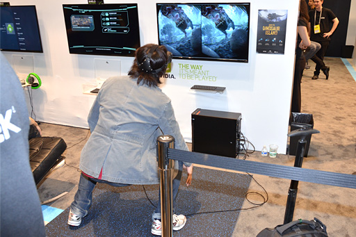 画像ギャラリー No.010のサムネイル画像 / ［GDC 2015］Crytekの2015年は仮想現実とAndroid TVにフォーカス。ブースでCEOに話を聞きつつ，恐竜と戯れてきた