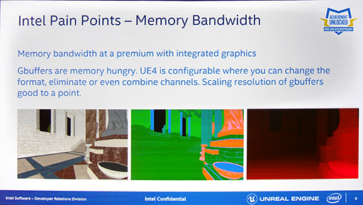 画像ギャラリー No.003のサムネイル画像 / ［GDC 2016］「Unreal Engine 4」を統合型グラフィックス機能で動かせ。ゲームエンジンへの最適化に向けたIntelの取り組みとは