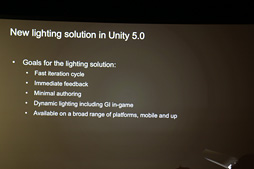 画像ギャラリー No.004のサムネイル画像 / ［GDC 2014］「Unity 5」のグラフィックスはここが新しい。動的光源処理を手軽にしたEnlightenとリアルタイムレイトレーシングの合わせ技とは