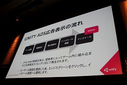 画像ギャラリー No.007のサムネイル画像 / ［Unite 2015］ゲームプレイの妨げにならない動画広告を実現する方法とは。「Unity Adsのいろは　〜動画広告の紹介とコーディング例〜」レポート
