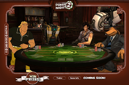 画像ギャラリー No.001のサムネイル画像 / 「Portal」のGLaDOSと「Borderlands 2」のクラップトラップが同居する世界。Telltale Gamesのポーカーゲーム「Poker Night 2」の制作が発表に