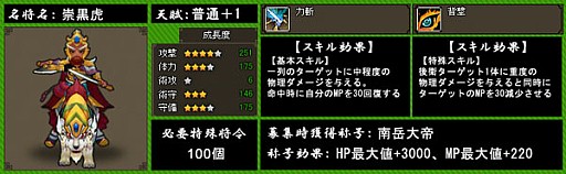 画像ギャラリー No.004のサムネイル画像 / 「四神演武 Regulus」，封神演義で名高い「崇黒虎」を新名将として実装