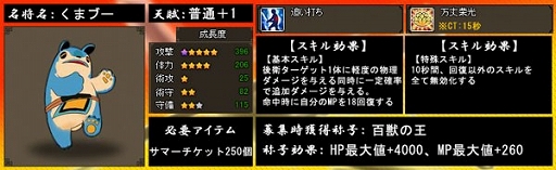 画像ギャラリー No.002のサムネイル画像 / 「四神演武 Regulus」，名将「くまブー」が手に入るサマーキャンペーンを開催