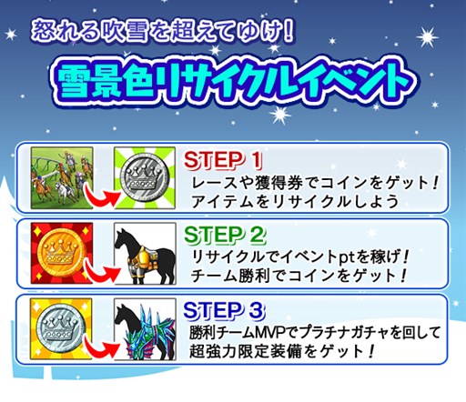 画像ギャラリー No.002のサムネイル画像 / 「ダービー×ダービー」ゲーム内イベント「雪景色リサイクルイベント」を開催