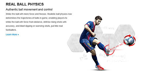画像ギャラリー No.001のサムネイル画像 / 蹴られたボールの“ブレ”も再現。「FIFA 14 ワールドクラス サッカー」に盛り込まれた新技術を説明するトレイラー公開