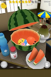 画像ギャラリー No.005のサムネイル画像 / 「もっと!ぴよ盛り」,新ステージとして「スイカ編」と「たこ焼き編」が登場