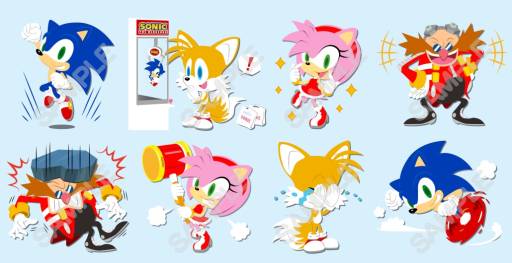 画像ギャラリー No.002のサムネイル画像 / 「ソニック・ザ・ヘッジホッグ」のLINE向けスタンプが本日配信に