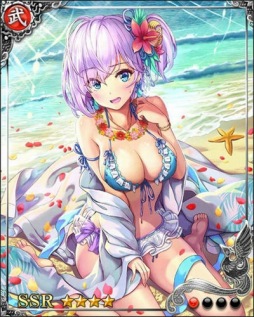画像ギャラリー No.010のサムネイル画像 / 「戦国炎舞-KIZNA-」，水着キャラが登場する「渚の戦姫ガチャ」が本日スタート